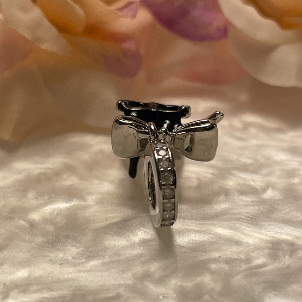 Bracelet Charm Black High Heels with Bow and rhinestones - Picture 13 of 16
